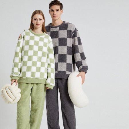 Pantalons de pyjama en flanelle pour couples vêtements de détente en polaire