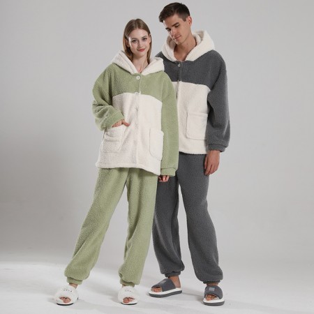 Ensemble pyjama chaud d'hiver pyjama assorti pour couples