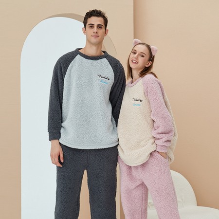 Ensemble de pyjamas en flanelle ensembles de pyjama assortis pour couples