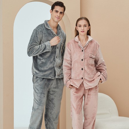 Ensembles de pyjama en molleton de corail vêtements de détente en flanelle