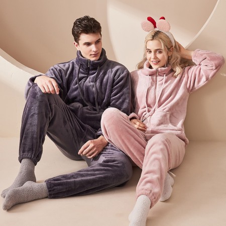 Pyjamas en flanelle pour les amoureux Ensembles de pyjama Vêtements de détente