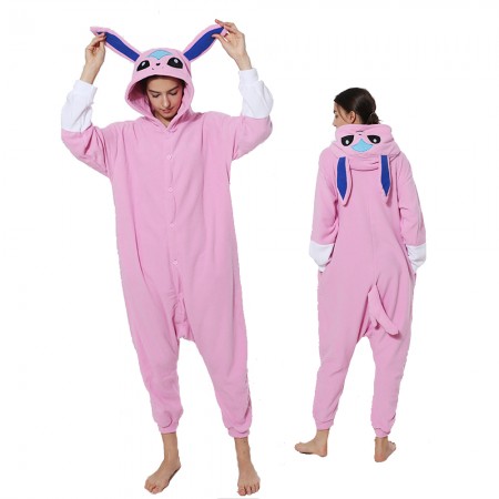 Déguisement Rose Eevee Pyjama Femme Homme Pyjama Combinaison