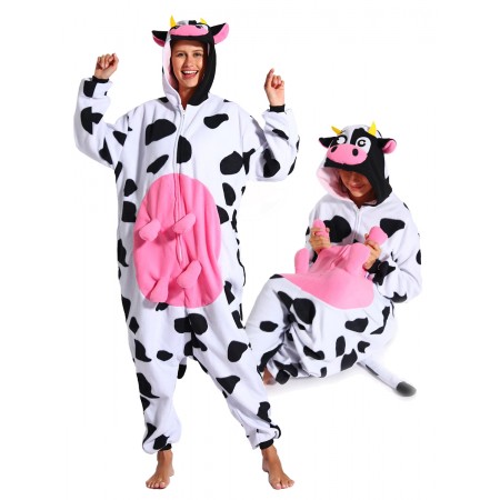 Déguisement Cow With Udders Pyjama Femme Homme Pyjama Combinaison