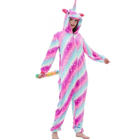 Déguisement Purple Unicorn Pyjama Femme Homme Pyjama Combinaison