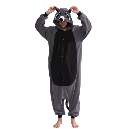 Déguisement Grey Raccoon Pyjama Femme Homme Pyjama Combinaison