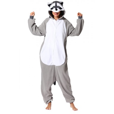 Déguisement Gray Raccoon Pyjama Femme Homme Pyjama Combinaison