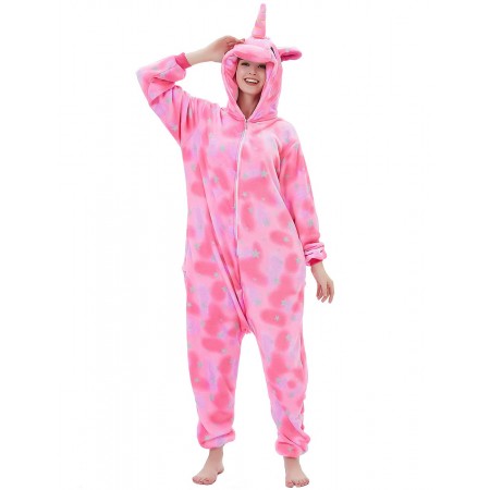 Déguisement Rose Star Unicorn Pyjama Femme Homme Pyjama Combinaison