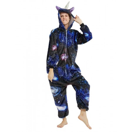 Déguisement Galaxy Unicorn Pyjama Femme Homme Pyjama Combinaison