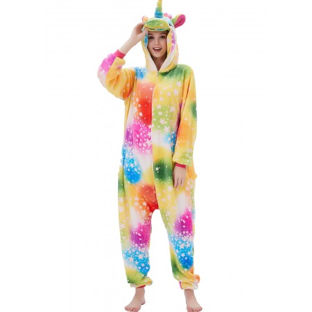 Déguisement Rainbow Unicorn Pyjama Femme Homme Pyjama Combinaison