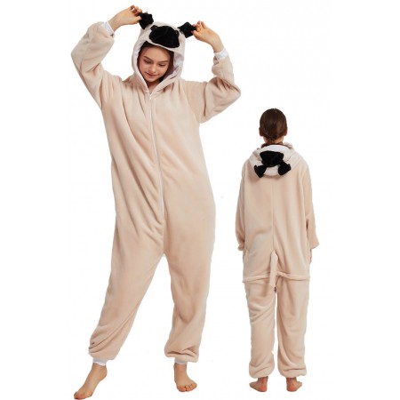 Déguisement Pug Dog Pyjama Femme Homme Pyjama Combinaison