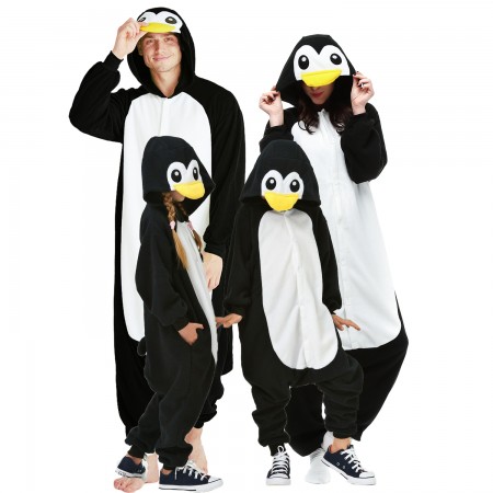 Déguisement Pinguin Pyjama Femme Homme Pyjama Combinaison