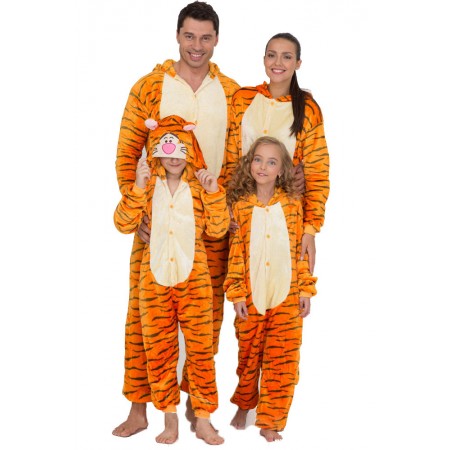 Déguisement Tigger Pyjama Femme Homme Pyjama Combinaison