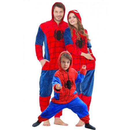 Déguisement Spiderman Pyjama Femme Homme Pyjama Combinaison