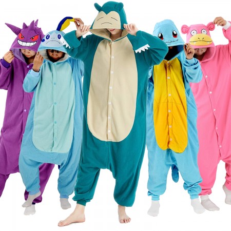 Déguisement Pokemon Gengar & Umbreon & Espeon & Snorlax Pyjama Femme Homme Pyjama Combinaison