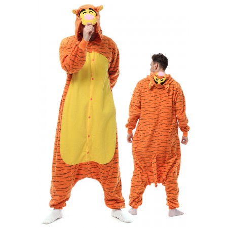 Déguisement Mens Tigger Pyjama Femme Homme Pyjama Combinaison