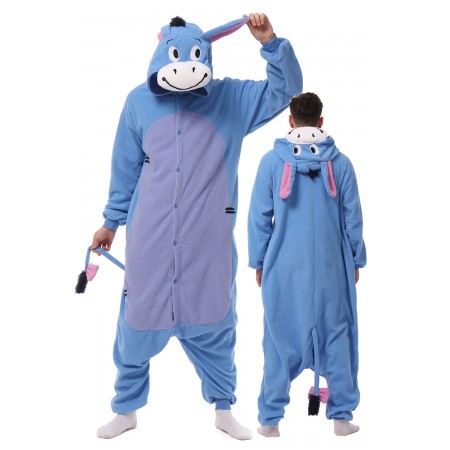 Déguisement Mens Eeyore Pyjama Femme Homme Pyjama Combinaison