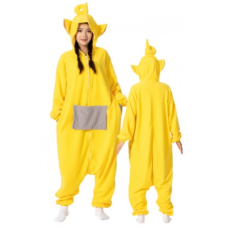 Déguisement Teletubby Laa-Laa Pyjama Femme Homme Pyjama Combinaison