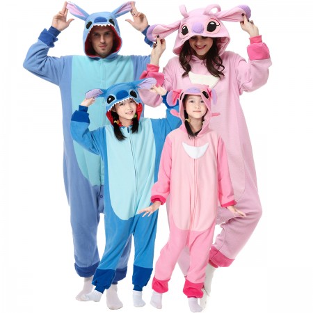 Déguisement Adulte & Kinder Lilo & Stitch Angel Pyjama Femme Homme Pyjama Combinaison