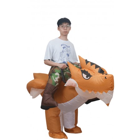 Costume Gonflable De Cornes Dinosaure Halloween Deguisement Gonflable