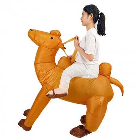 Costume Gonflable De Chameau à Chevaucher Cartoon Déguisement Gonflable