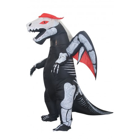 Costume Gonflable De Dinosaure Squelette Deguisement Dragon Avec Ailes Cosplay T-Rex