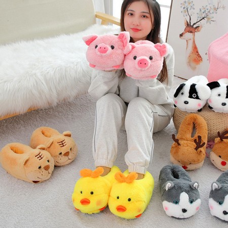 Pantoufles En Peluche De Dessin Animé Chaussures D'intérieur