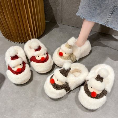Chaussons Moelleux De Noël Chaussures Douces Et Chaudes Pour La Maison