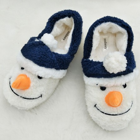 Chaussons De Maison En Forme De Bonhomme De Neige