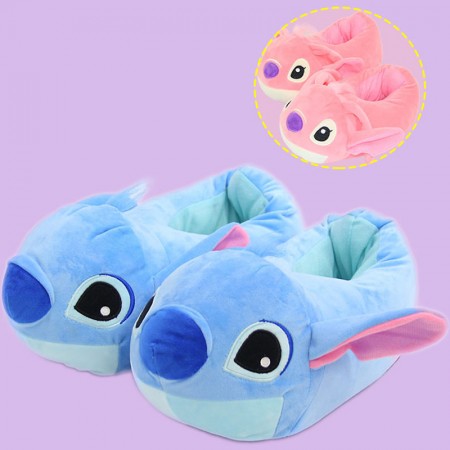 Chaussons Lilo Stitch Angel 3D En Peluche Bien Rembourrée