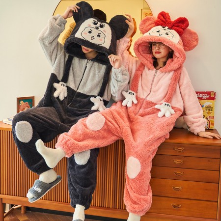 Pyjama de combinaison en peluche d'animal de dessin animé combinaison de noël