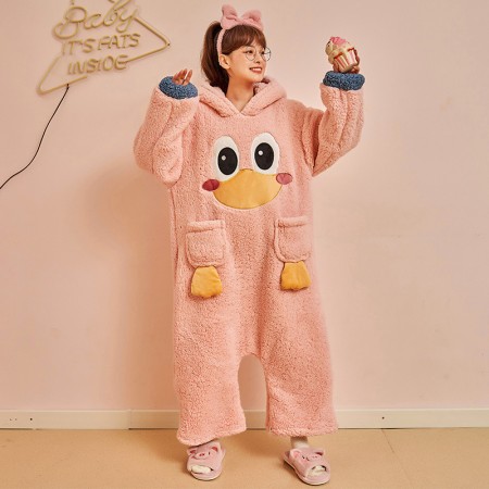 Combinaisons de pyjama de vêtements de nuit de dessin animé rose pour femmes