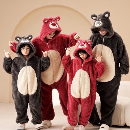 Pyjamas de Noël assortis en famille Ours Animal Onesies