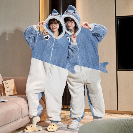 Pyjama mignon Shark Onesie Pyjama assorti pour les couples