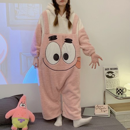 Pyjama Patrick Star Onesie vêtements chauds d'hiver pour la maison