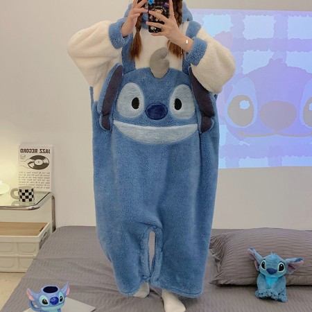 Stitch Onesie Pyjamas Adultes Vêtements de nuit de dessin animé Combinaison pour filles