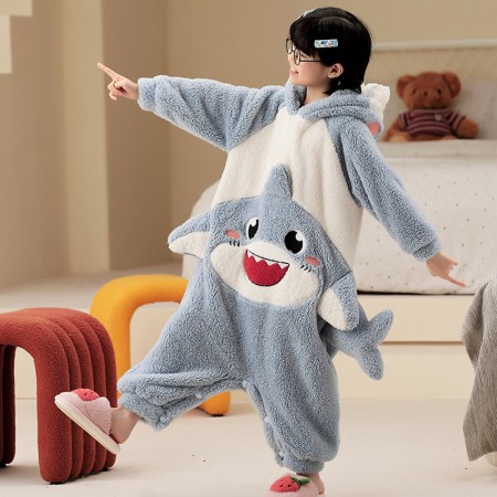 Pyjama Baby Shark Onesie pour enfants vêtements de nuit en peluche