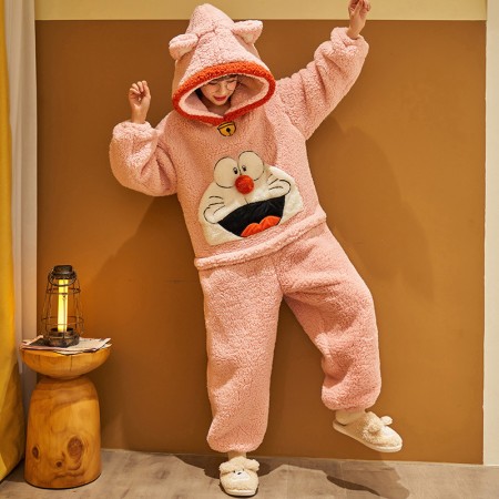 Pyjama rose Doraemon Onesie vêtements de nuit pour filles
