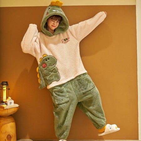 Pyjama Dino Onesie épissage pyjama vêtements de nuit pour couples