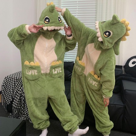 Dino Vêtements de nuit Couples Pyjamas Onesie Pyjama Combinaison