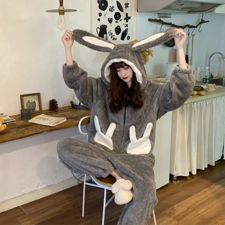 Pyjama Onesie lapin Kawaii vêtements de détente pour femmes et filles