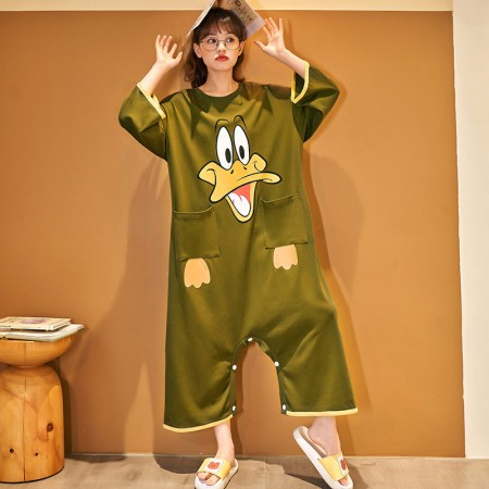 Funny Duck Onesies Vêtements de nuit amples à manches courtes