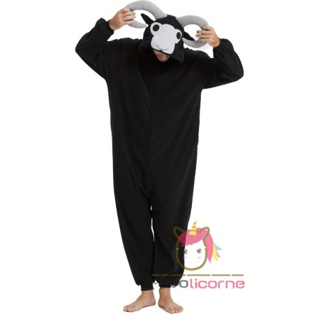 Costume de Big Horn pour homme Combinaison d'Halloween Tenue de cosplay facile pour adulte