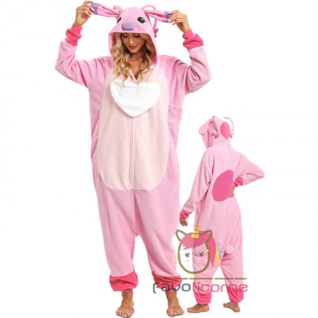 Combinaison Angel Stitch facile à porter pour cosplay costume d'Halloween costume de fête pour femmes hommes fermeture éclair