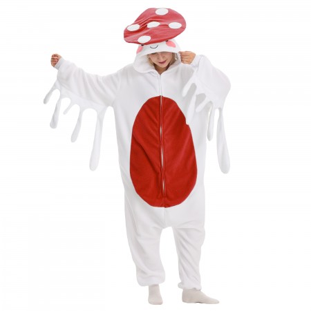 Déguisement champignon adulte et ado combinaison onesie Halloween Carnaval