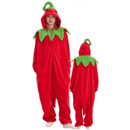 Combinaison piment adulte et ado – Déguisement cosplay Halloween soirée