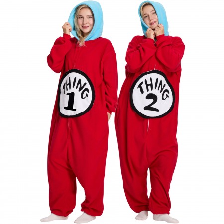 Déguisements couple Thing 1 & Thing 2 femme homme – Costumes groupe Halloween