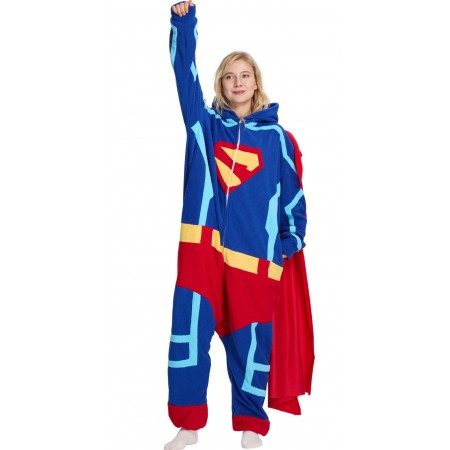 Combinaison Superman Clark Kent adulte unisexe – Déguisement cosplay Halloween
