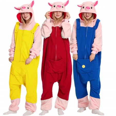 Costumes groupe 3 petits cochons – Déguisement 3 personnes Halloween Carnaval