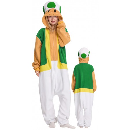 Déguisement Toad vert adulte – Costume Mario Halloween cosplay