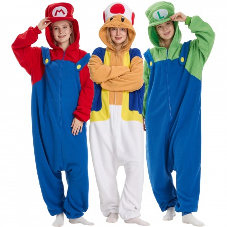 Costumes groupe Mario Luigi Toad – Déguisement 3 personnes Halloween